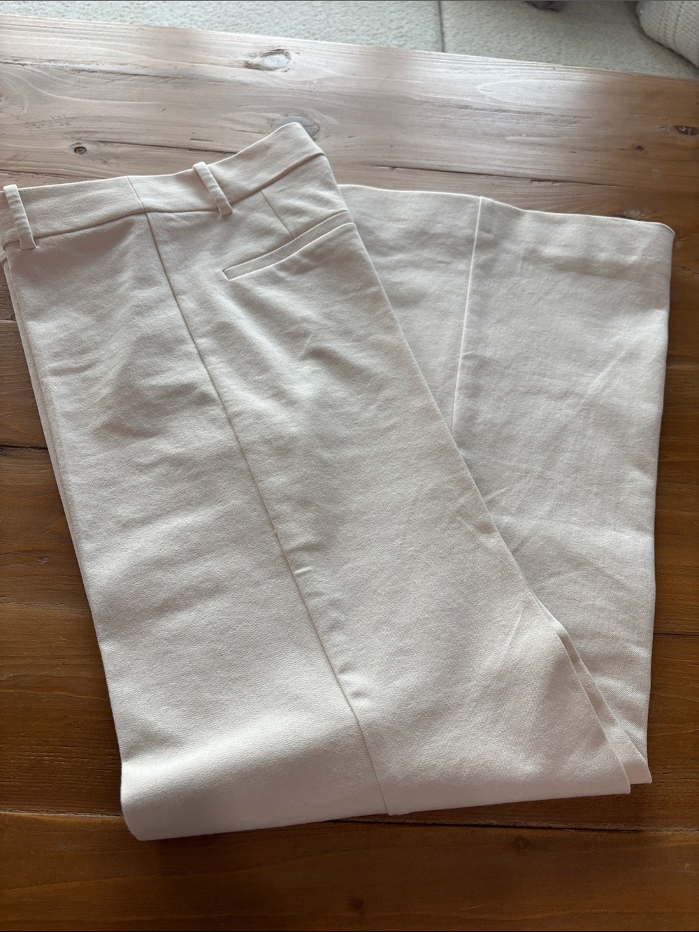 Frame Denim Cream Wide-Leg Le Palazzo Pants